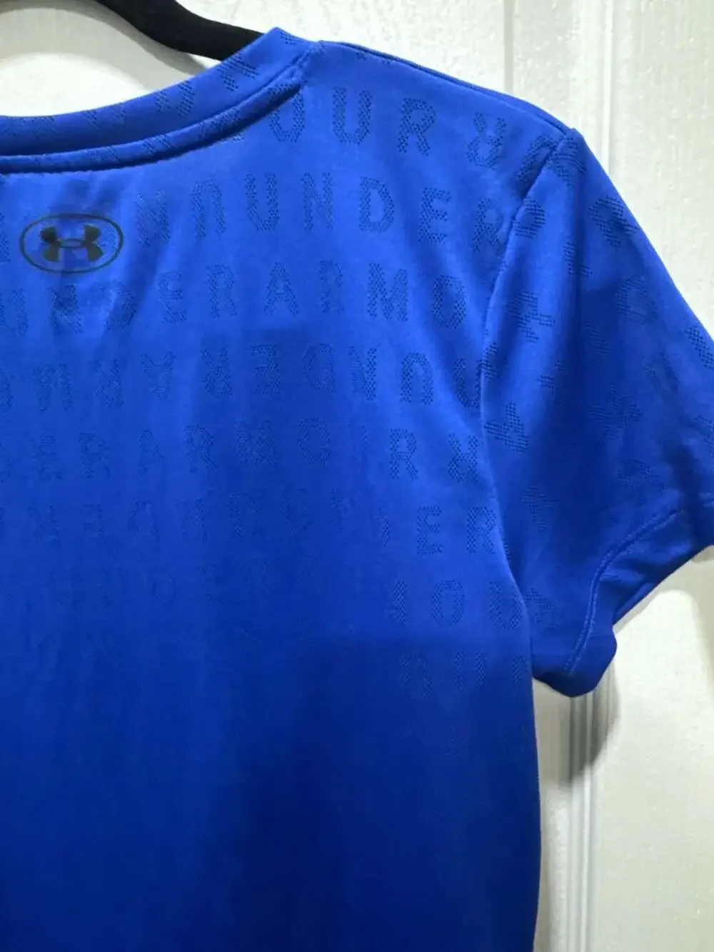 Under Armour Women's Royal Blue Jacquard Logo Tech Short Sleeve T-Shirt Size SM - Picture 8 of 9